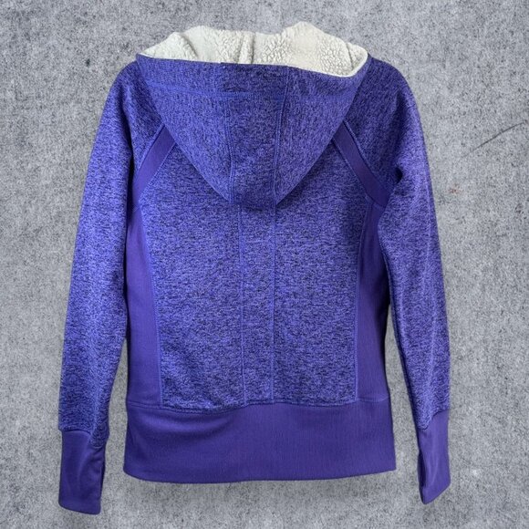 IDEOLOGY Jacket Womens Small Sherpa Lined Zip Up Hoodie in Purple - Picture 2 of 11